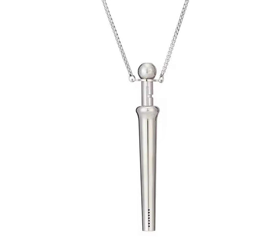 Ball Point Straw and Spoon Pendant Necklace