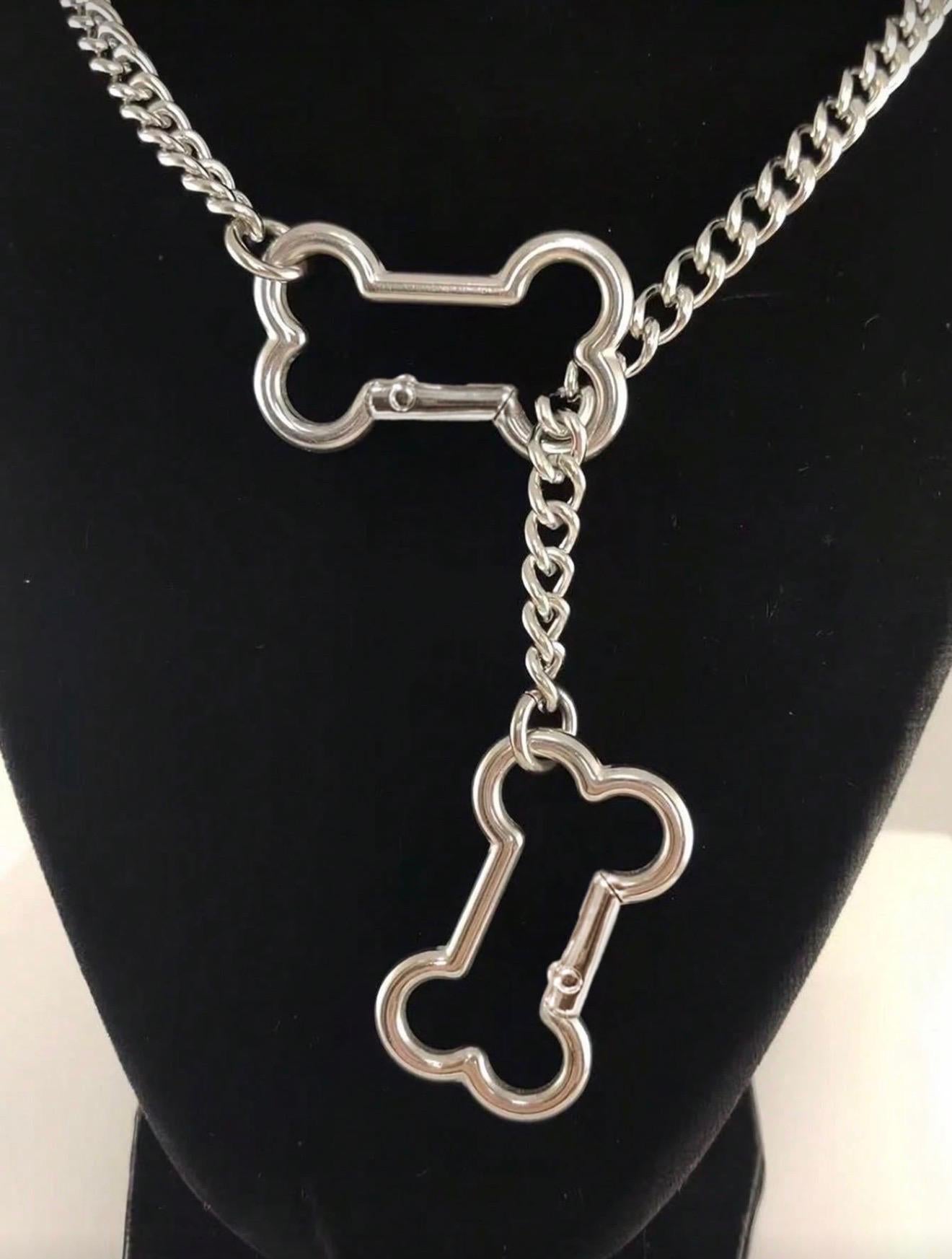 27.5 inch Bold & Playful Bone Chain Necklace