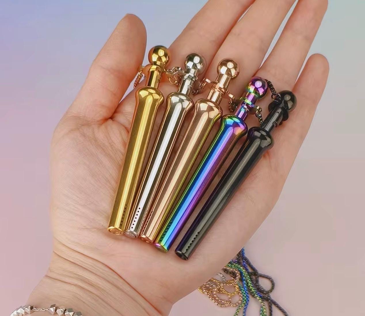 *NEW!* Ball Point Straw and Spoon Pendant Necklace