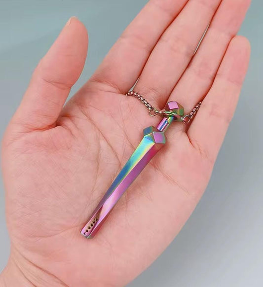 *LIMITED EDITION* TWIST Straw and Spoon Necklace with Pendant