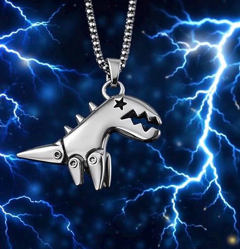 Stainless Steel T-Rex Necklace with  Chain