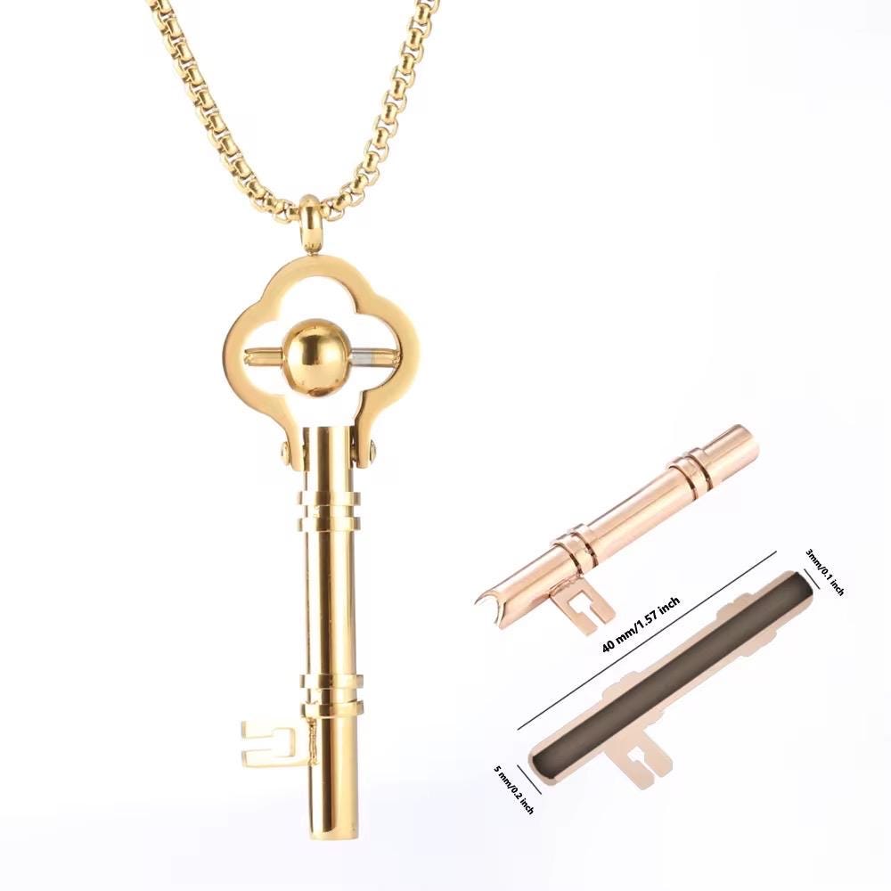 Stainless Steel Key Pendant Necklace with Chain