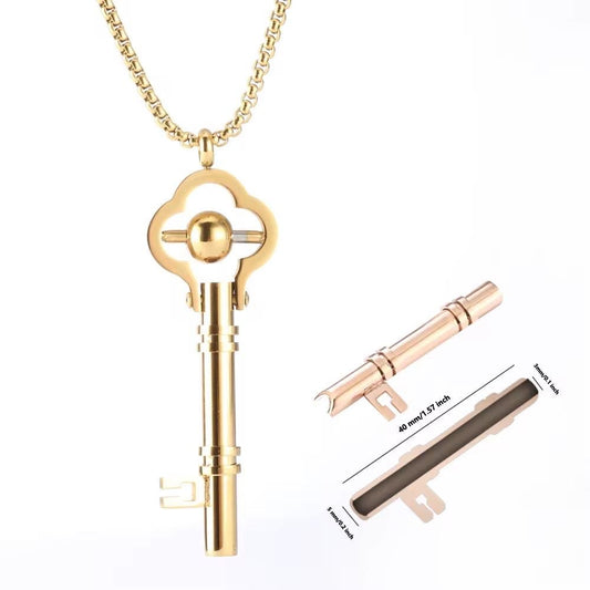 Stainless Steel Key Pendant Necklace with Chain