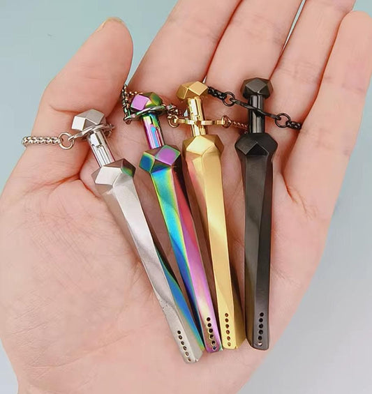 *LIMITED EDITION* TWIST Straw and Spoon Necklace with Pendant