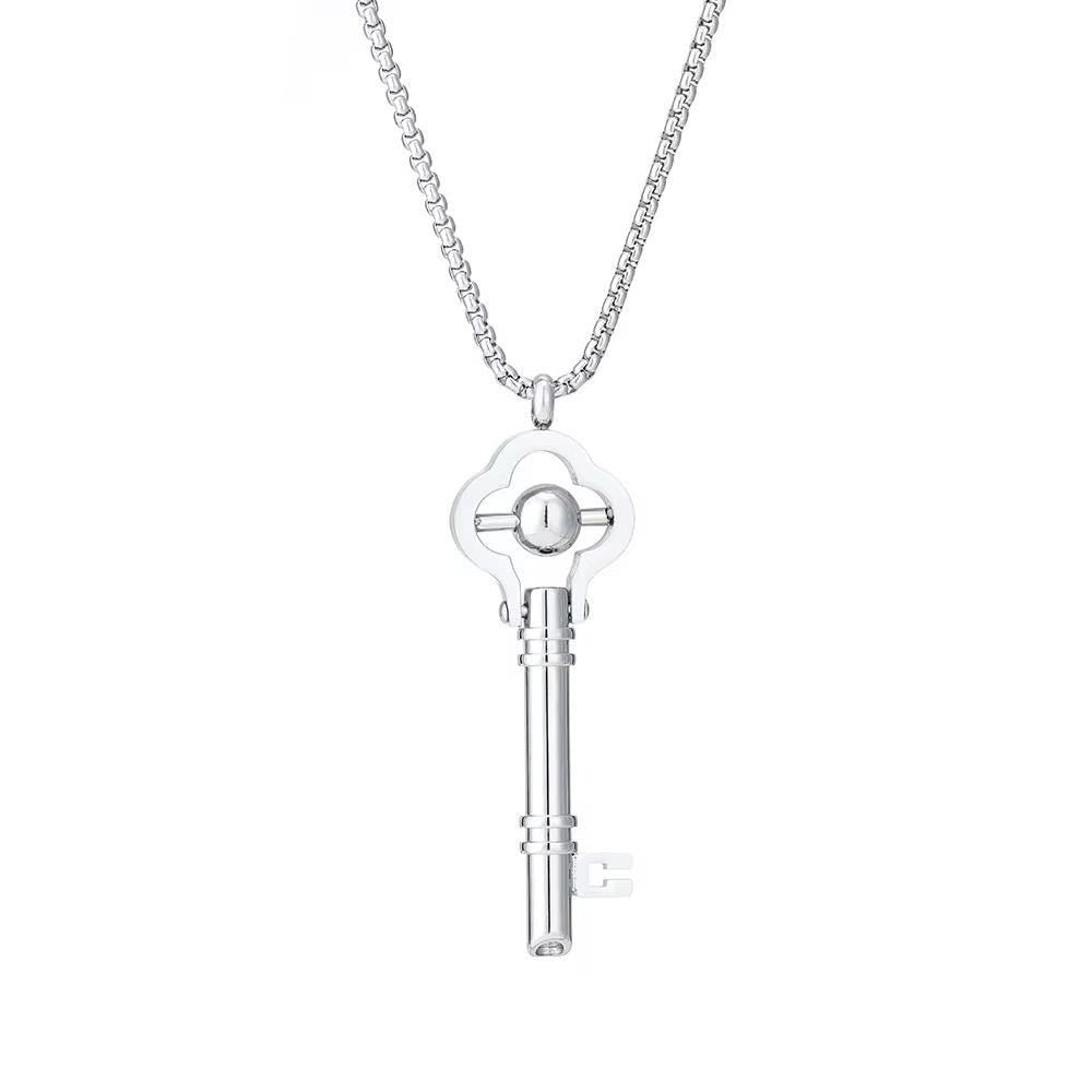 Stainless Steel Key Pendant Necklace with Chain